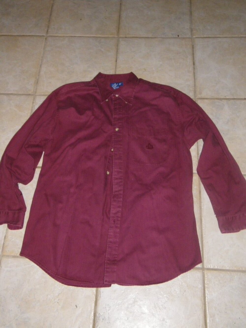 Vintage Men’s IZOD 100% Cotton Soft Button Up Casual Shirt